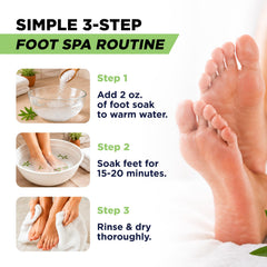 FOOT CURE botanicals mix detail showing tea tree and eucalyptus for refreshing feet
