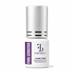 FORABELI bottle front view showing 5ml black adhesive, clear professional labeling and benefits