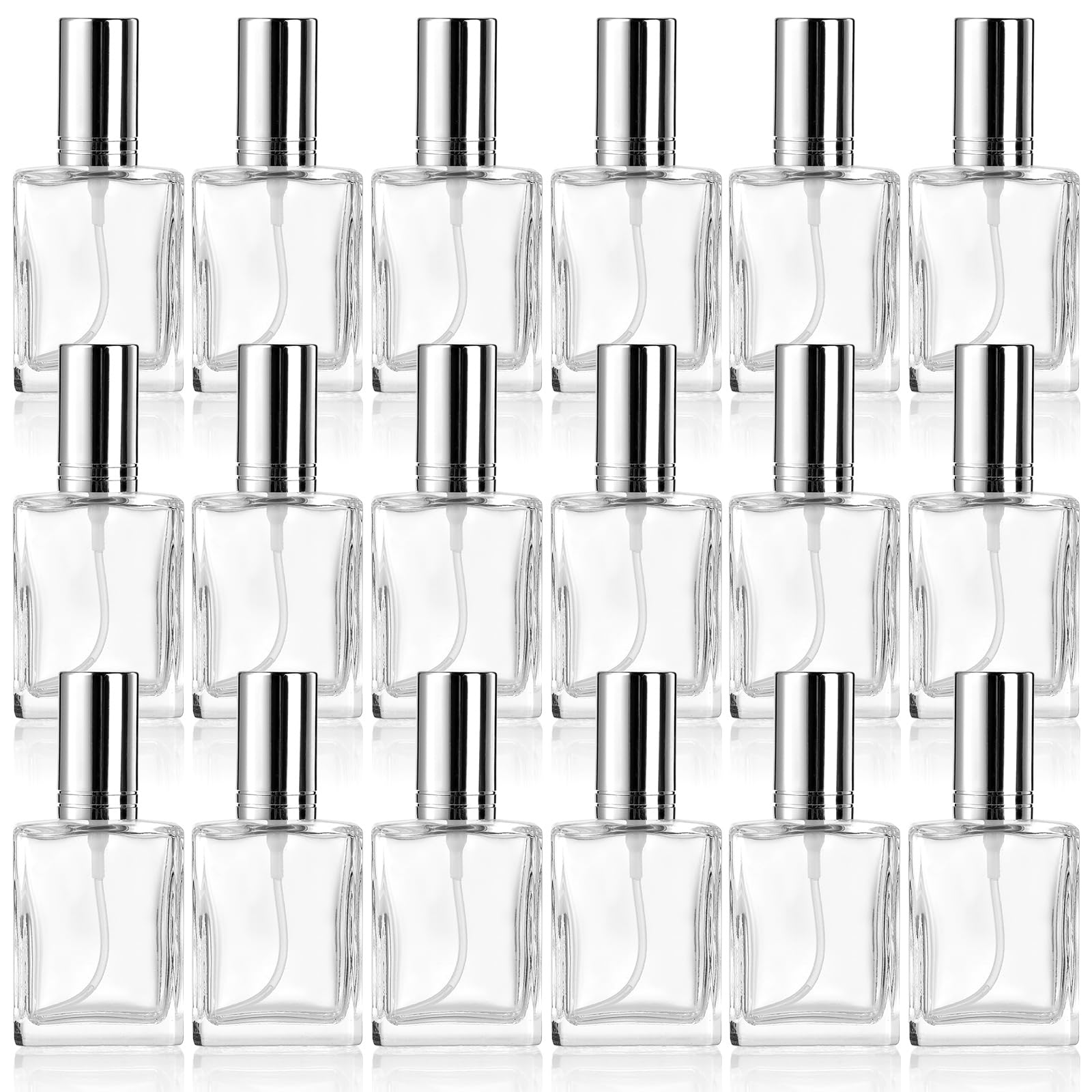 Foraineam multiple bottles arranged to show clear glass contents and sample organization