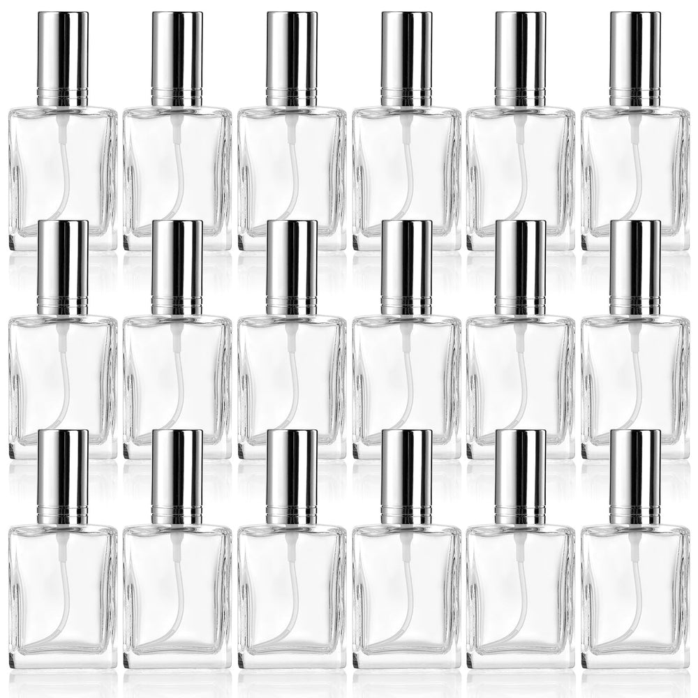 Foraineam multiple bottles arranged to show clear glass contents and sample organization