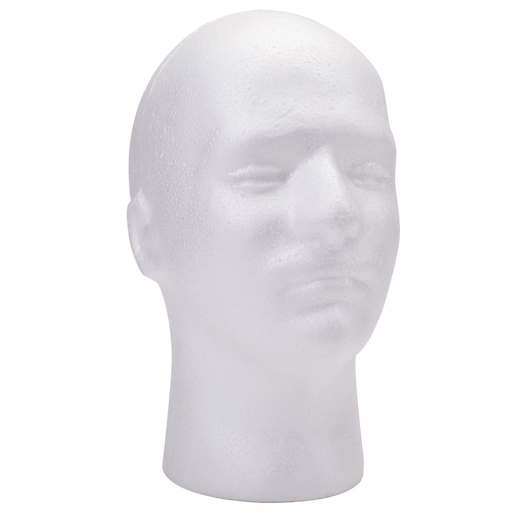 Foraineam head holding a wig in a studio setting to showcase presentation and fit