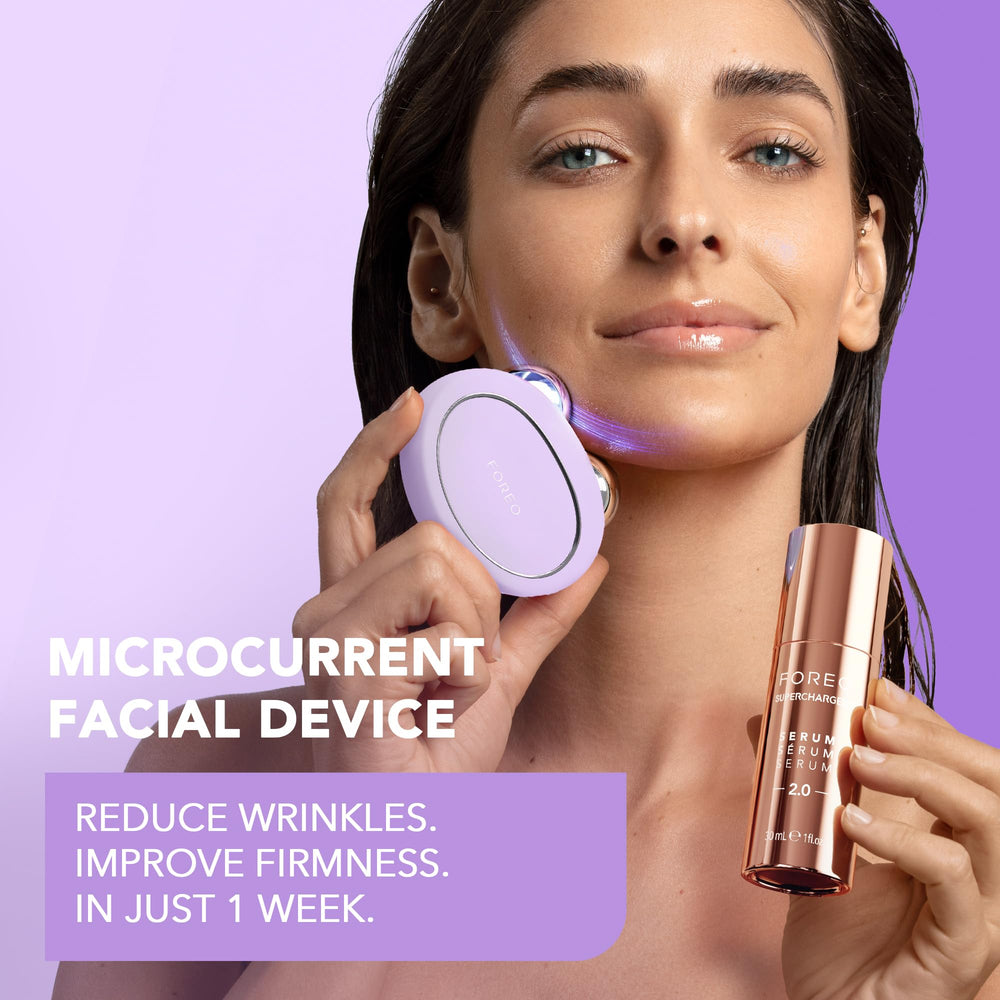FOREO BEAR 2 metal electrode close-up illustrating precision contact and comfort