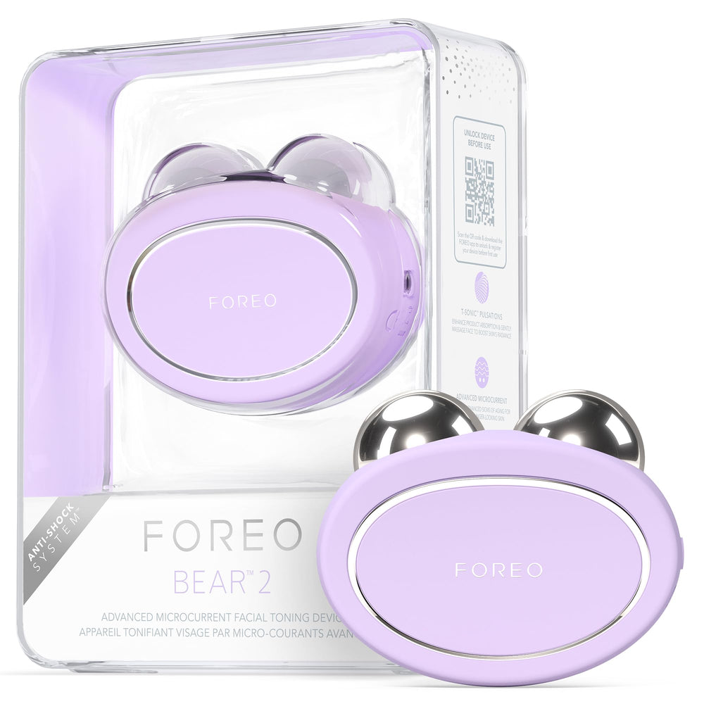 FOREO BEAR 2 front view showing design and controls for easy use and visible lift