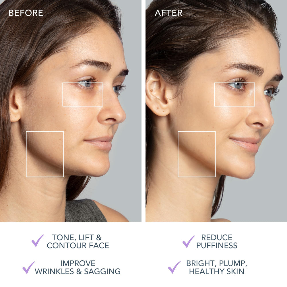 FOREO BEAR 2 with SUPERCHARGED Serum 2.0 demonstrating conductive serum pairing benefit