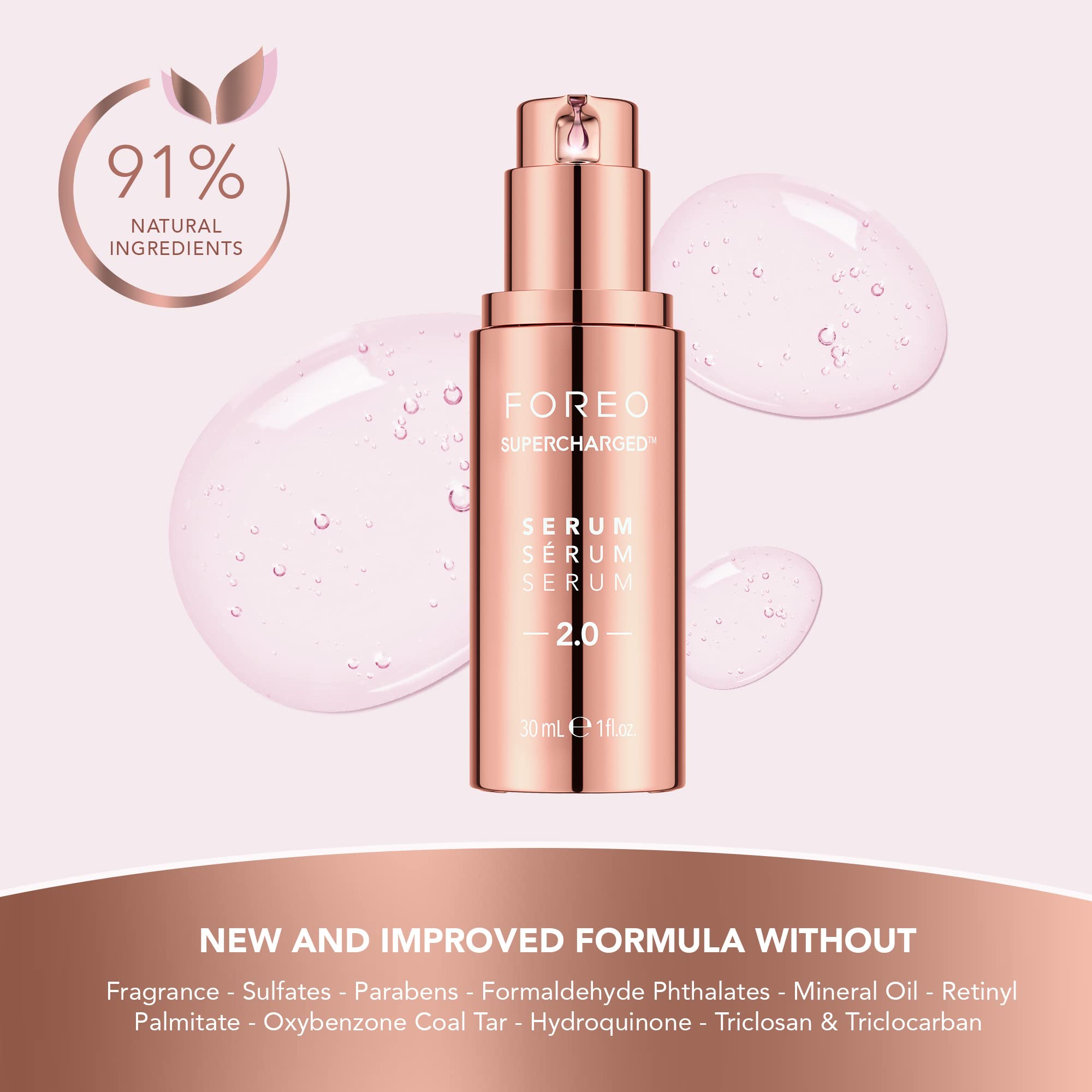 FOREO serum used with BEAR device illustrating improved conductivity and even glide