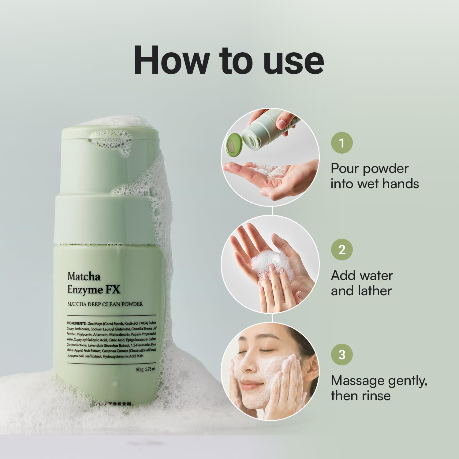 FORETDERM before and after skin texture improvement visual