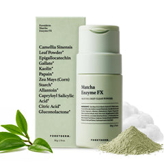 FORETDERM front packaging showing matcha powder cleanser benefits