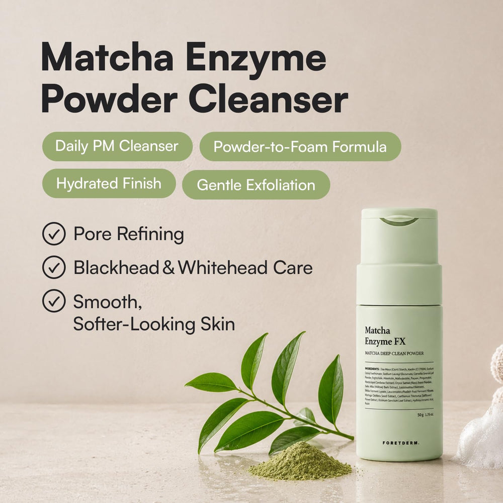 FORETDERM close-up powder texture highlighting fine, dry granules