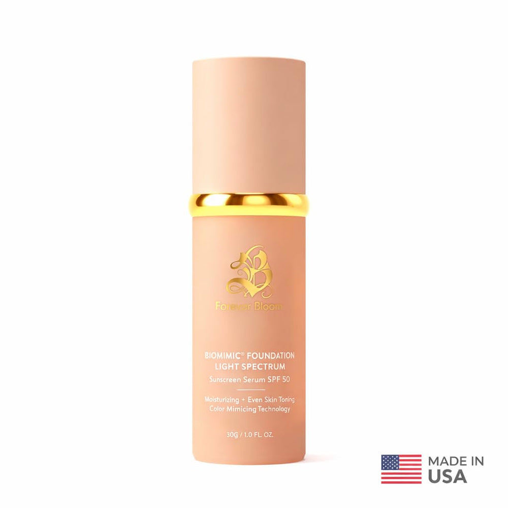 Forever Bloom ingredient label detail showing antioxidant and moisturizing components for skin care