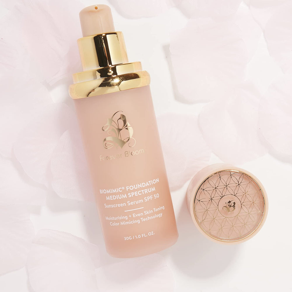 Forever Bloom in a makeup bag staged for travel showing multi‑task convenience benefit