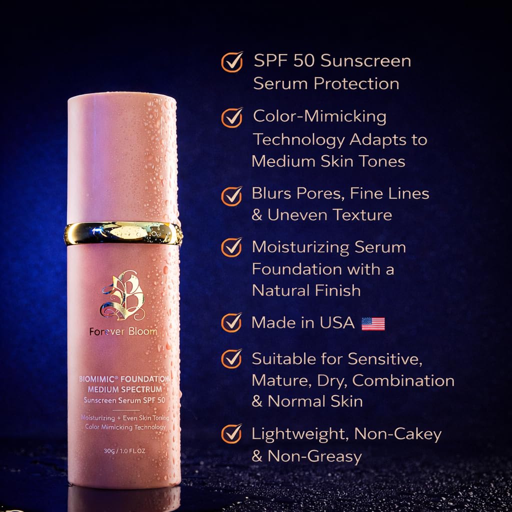 Forever Bloom texture closeup of silky foundation highlighting smooth blendability benefit