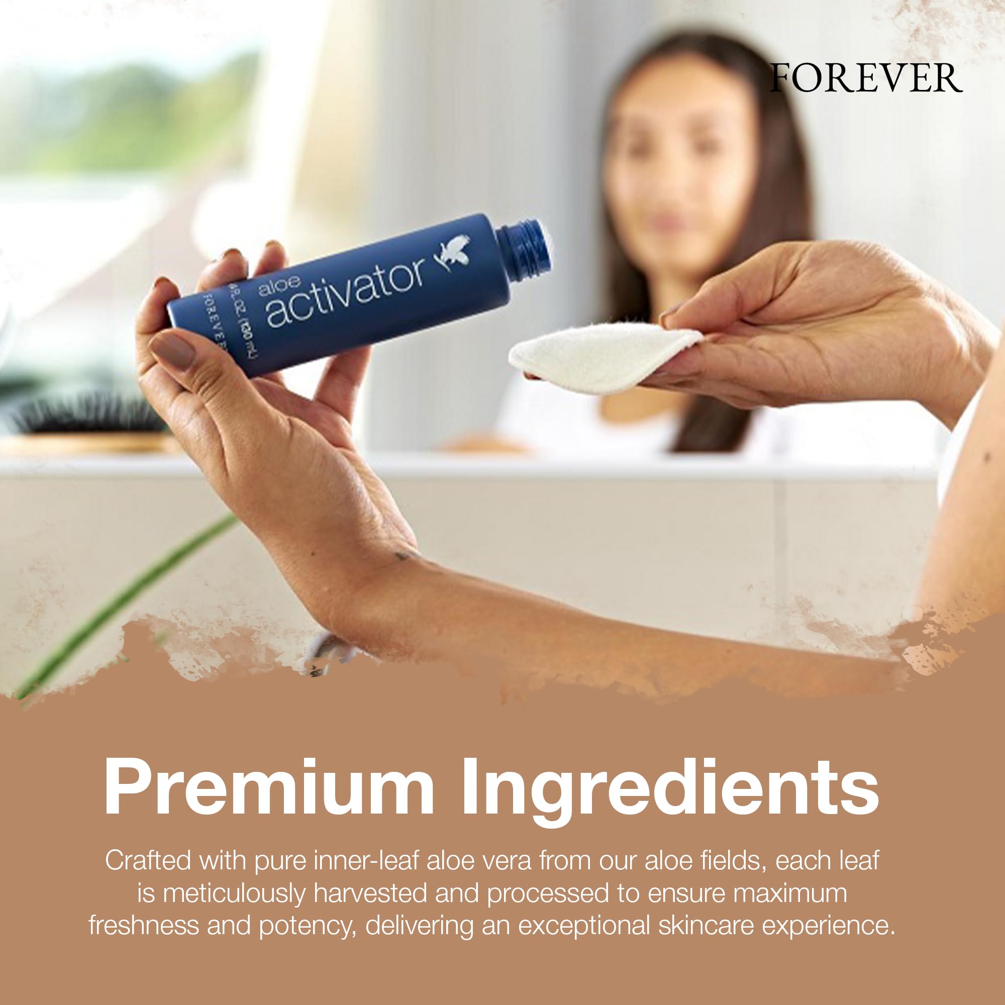 Forever Living gel mixed with mask powder in bowl for customizable facial treatment