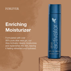 Forever Living pump dispense detail demonstrating easy, precise application benefit