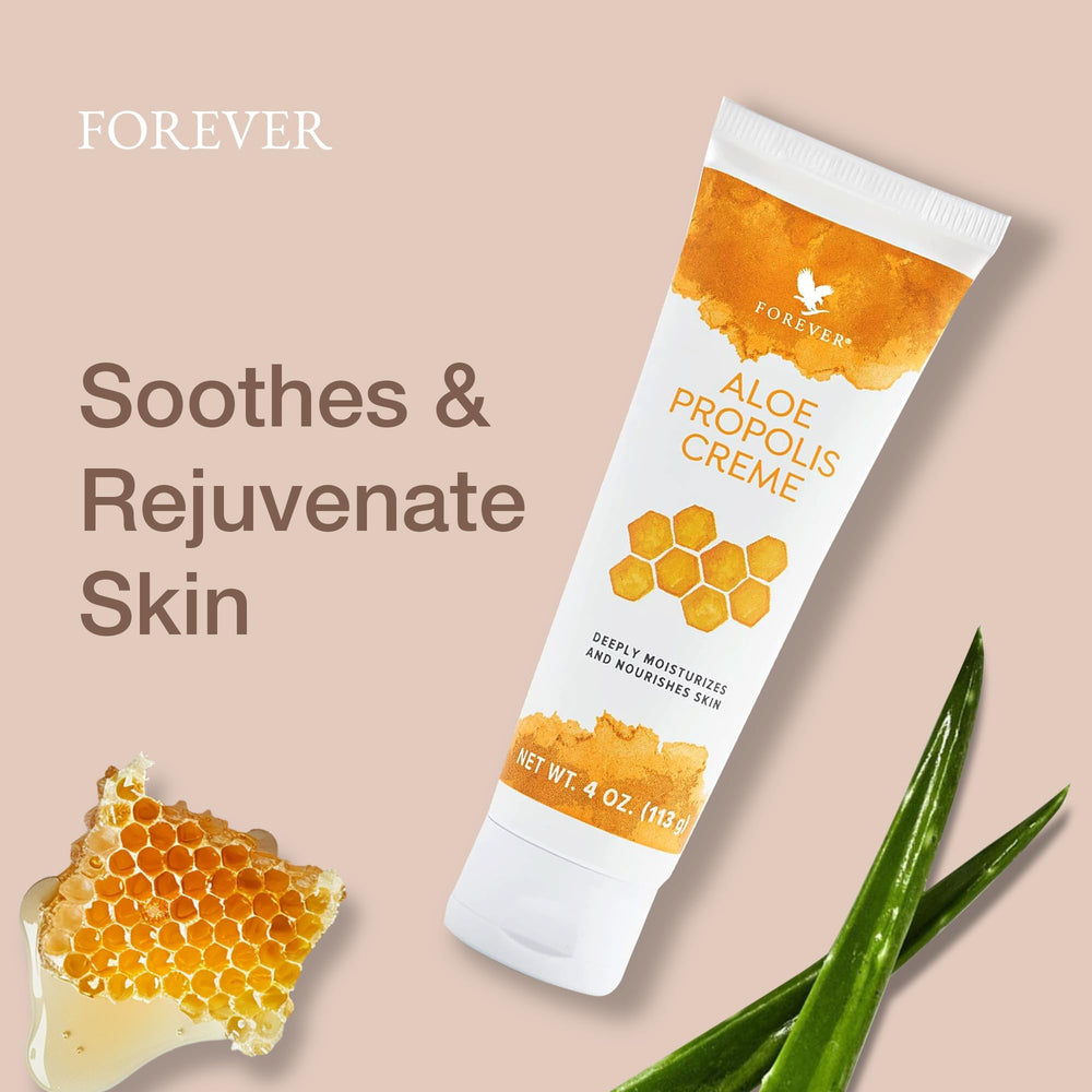 Forever Living cream applied to hands demonstrating hydration and comfort benefit