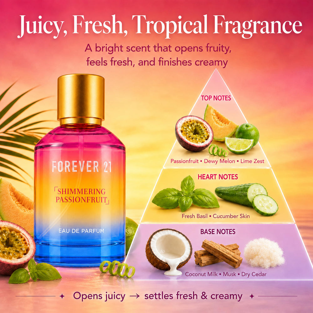 Forever 21 spray mist in motion demonstrating even application and fine coverage