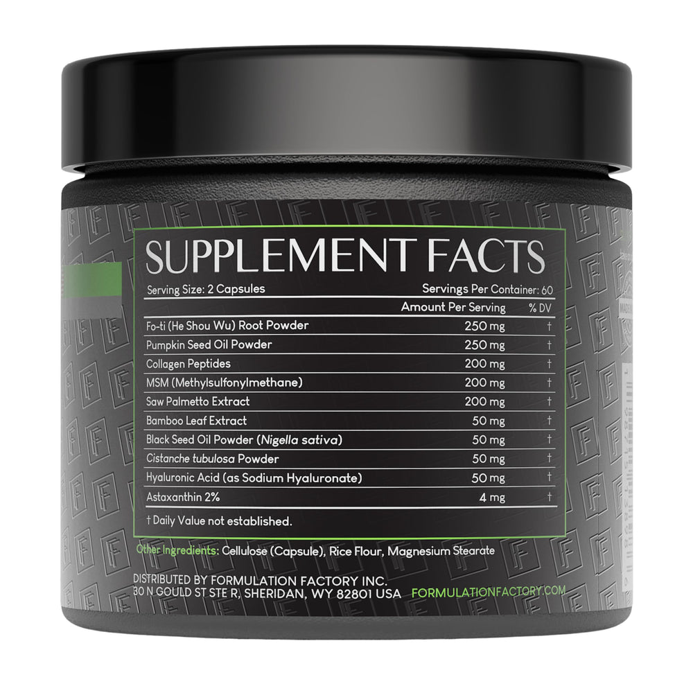 Formulation Factory capsule close-up highlighting smooth texture and potency