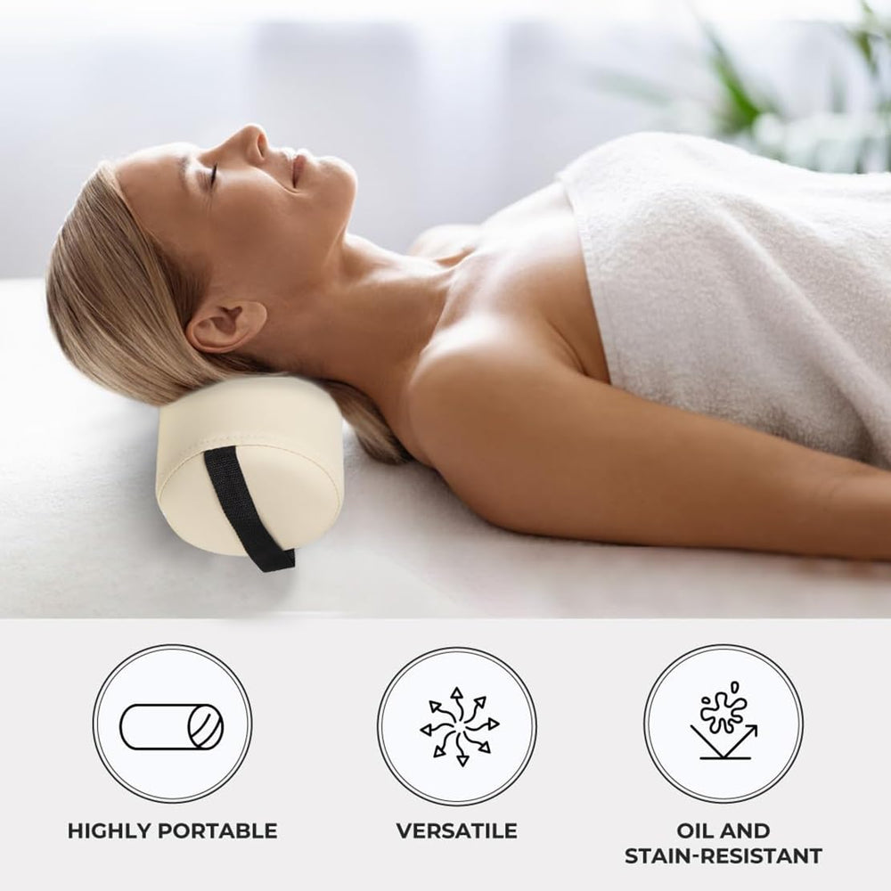 ForPro bolster under ankles in prone position reducing pressure and enhancing relaxation