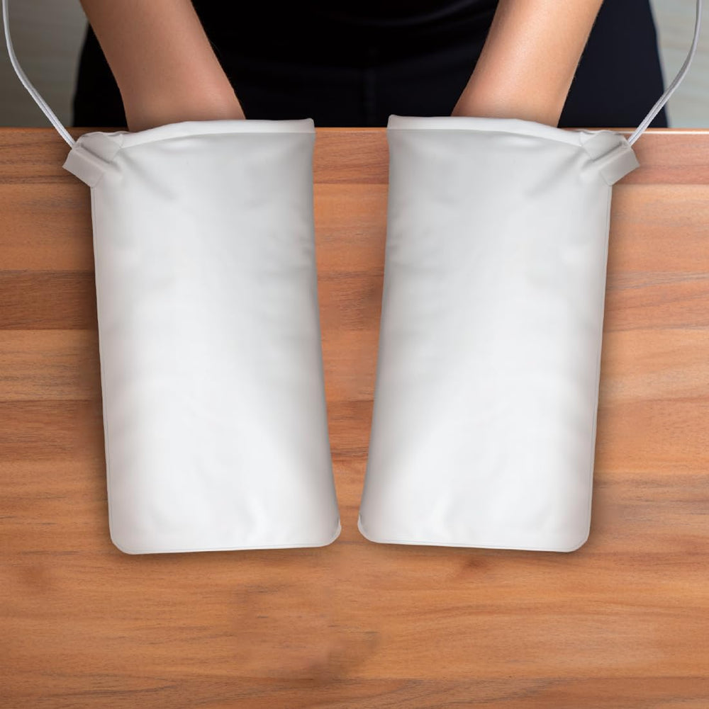 ForPro heated mitts laid out to show 12-inch inter-mitt and 6-foot outlet cord