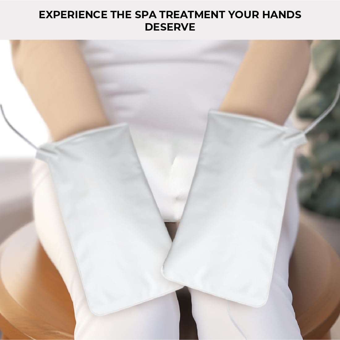 ForPro heated mitts with hand for size comparison illustrating oversized comfort