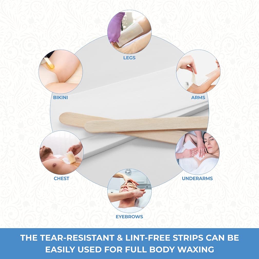 ForPro strip being used on a leg demonstrating efficient hair removal