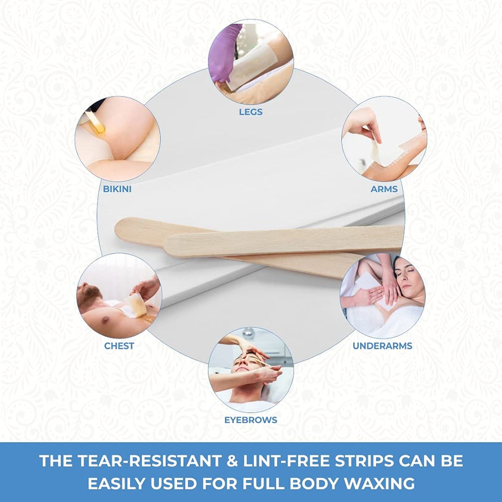 ForPro strip being used on a leg demonstrating efficient hair removal