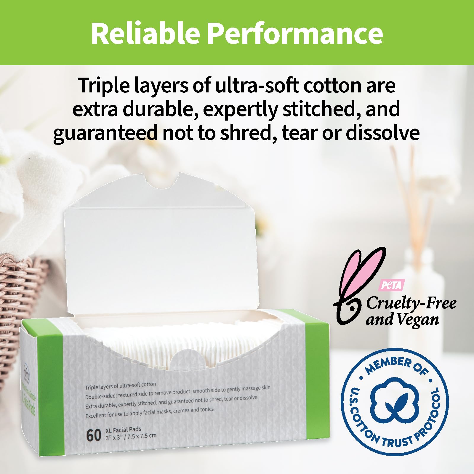 ForPro stacked pads showing large 360 count for long-lasting supply