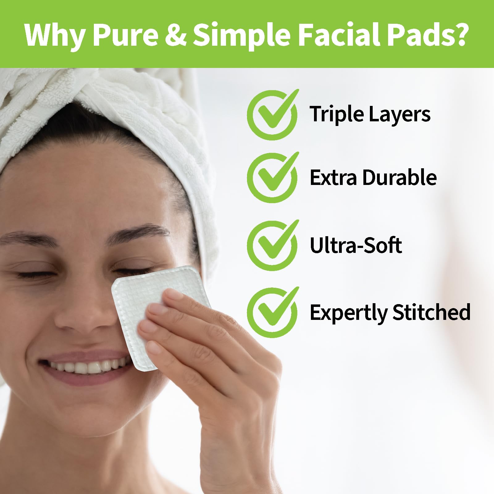 ForPro pad wiping makeup with no shredding for reliable cleansing