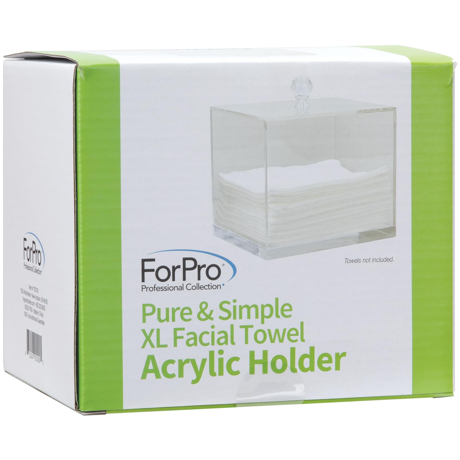 ForPro holder beside a hand showing scale and compact footprint benefit