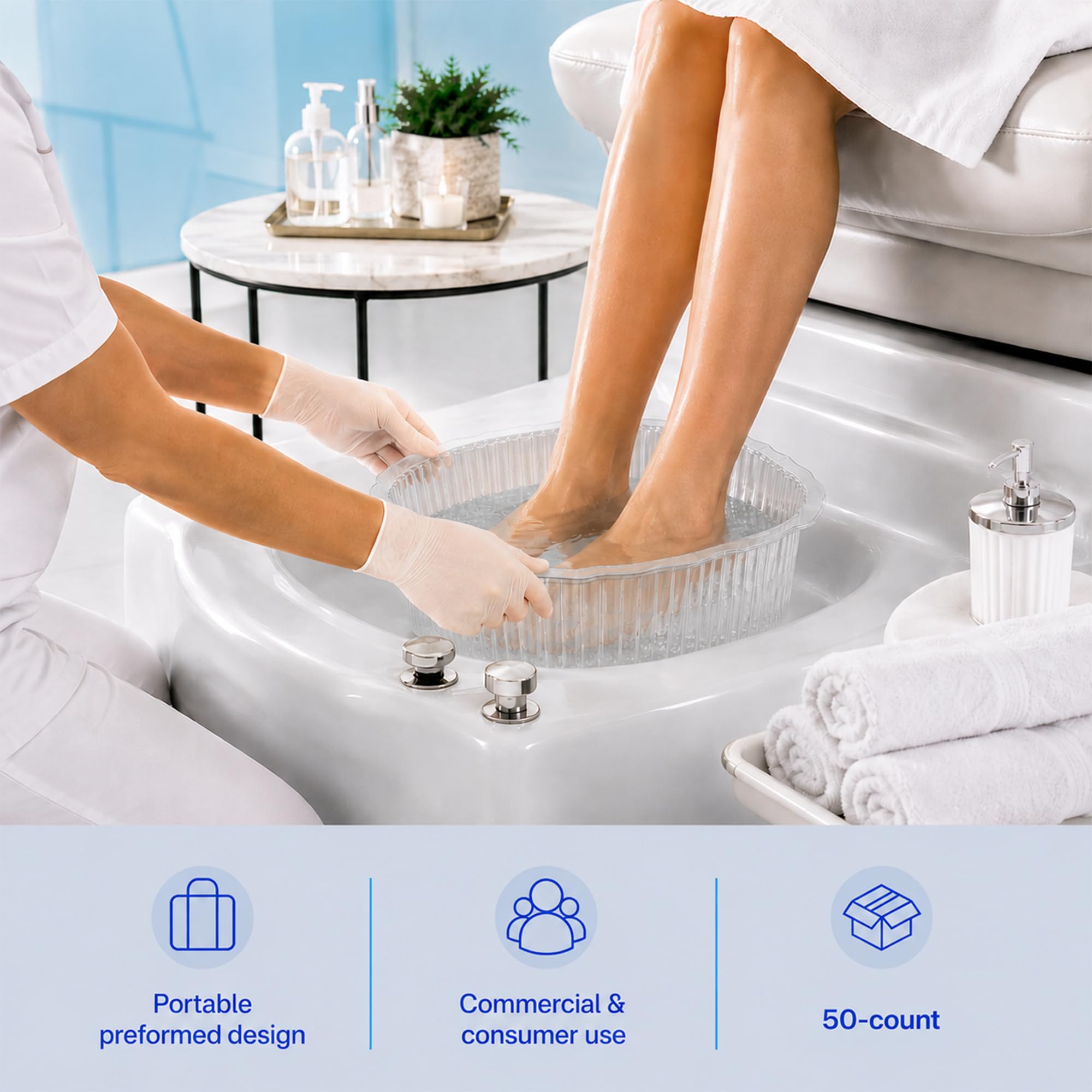ForPro liners in salon station showing faster cleanup and professional hygiene