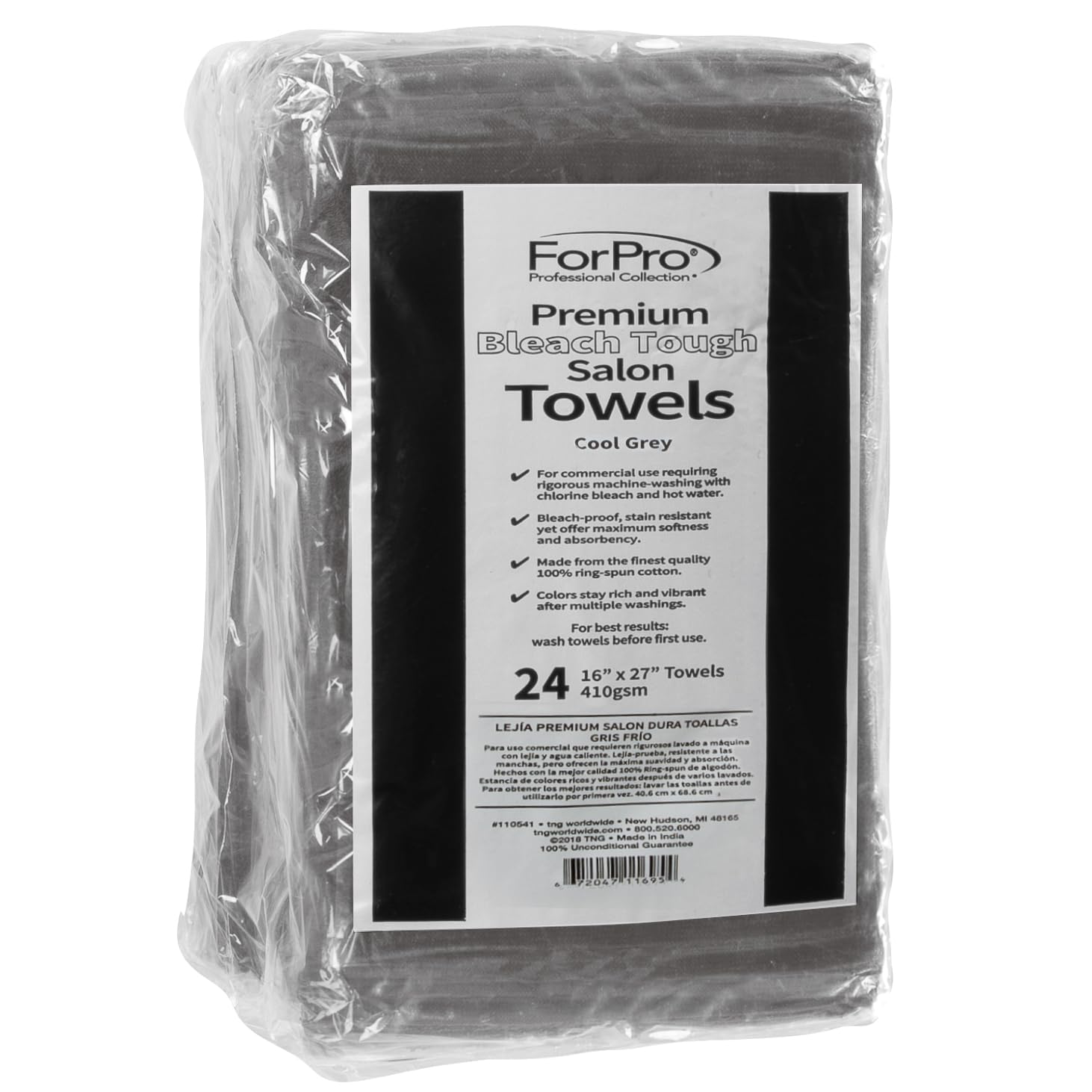 ForPro towel hem close-up reveals tight stitching and soft ring-spun cotton for longevity