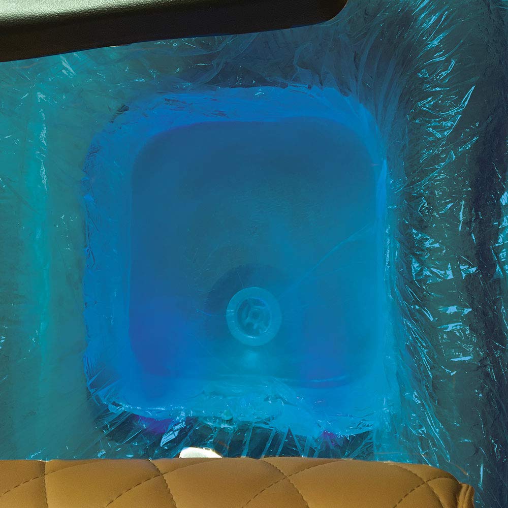 ForPro used liner folded for tidy disposal and reduced spill risk
