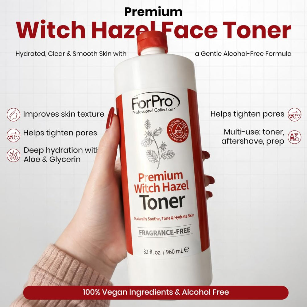ForPro toner being applied with a cotton pad, removes residue