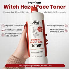 ForPro toner being applied with a cotton pad, removes residue
