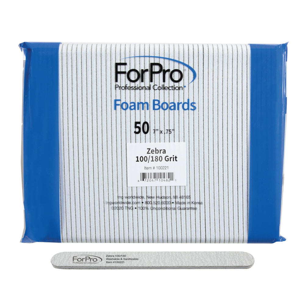 ForPro Zebra foam board front packaging showing 50-count and dual grit benefits