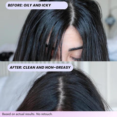 FoxyBae spray action capturing mist and texture for instant oil absorption benefit
