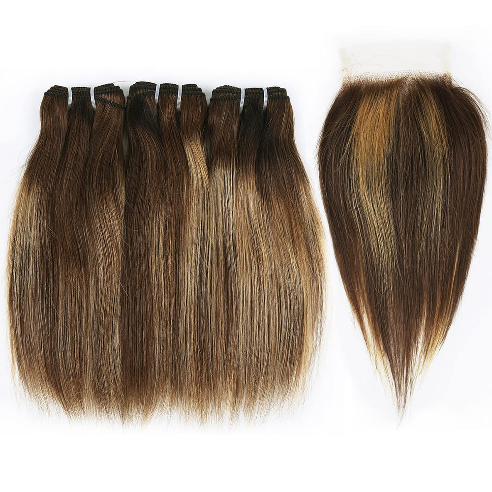 FQ 4x4 lace closure detail showing transparent lace and pre-plucked hairline benefit