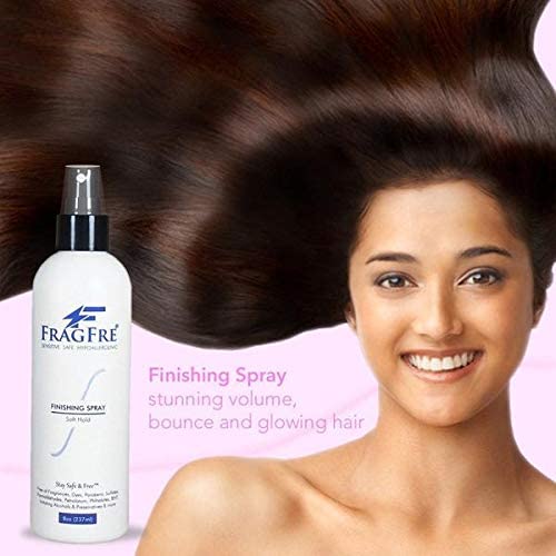 FRAGFRE before and after hair styling comparison showing smoother, glossy finish