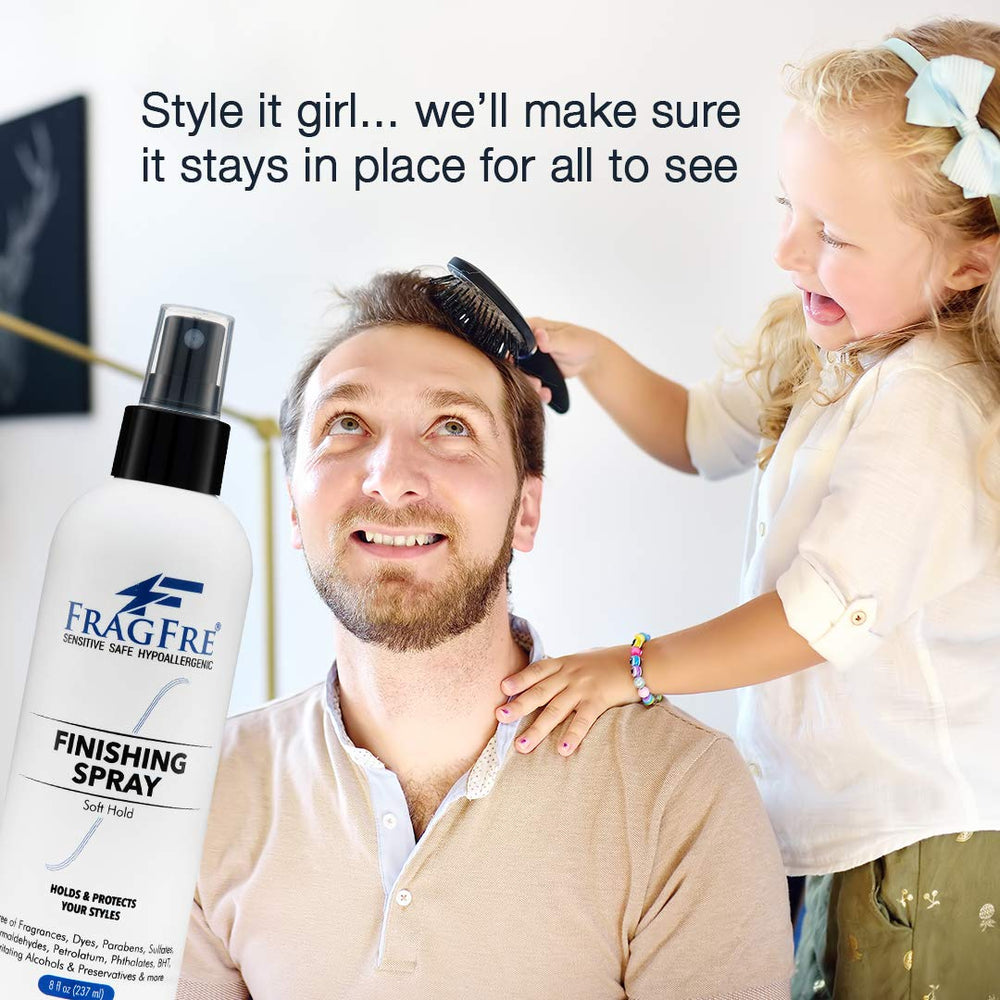 FRAGFRE bottle in travel bag highlighting portability and gentle daily-use benefits