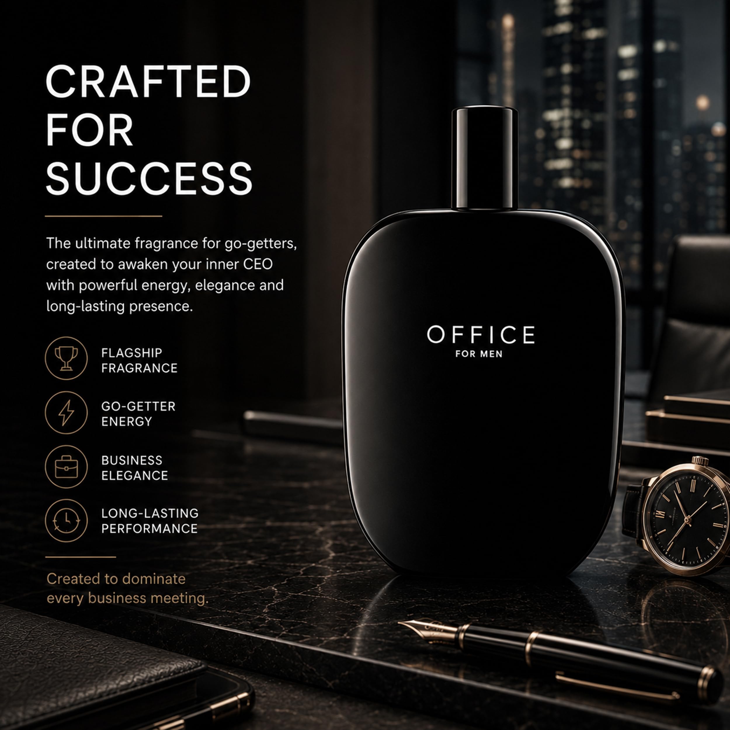 Fragrance One bottle with box in still life suggesting gift-ready packaging