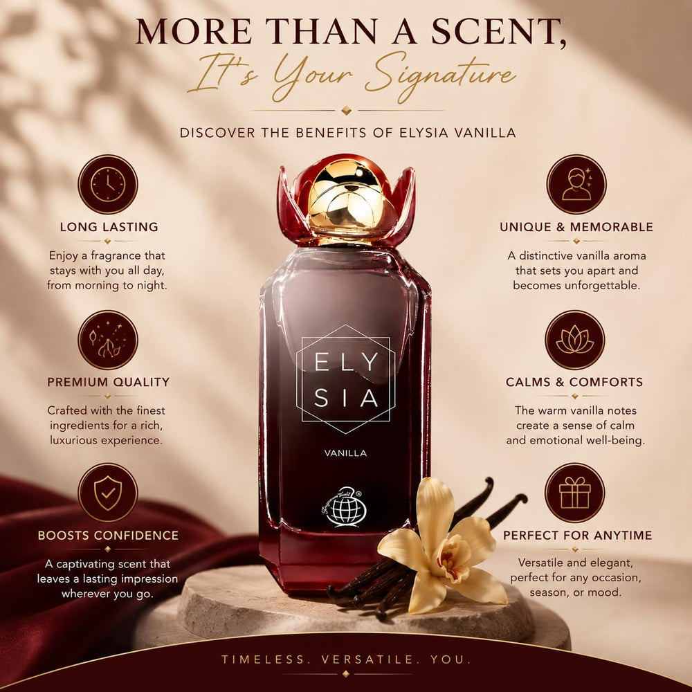 Fragrance World vanilla beans and brown sugar close-up suggesting gourmand notes and authentic ingredients benefit