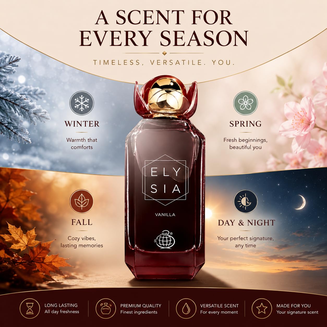 Fragrance World spray demo releasing mist to show application and immediate scent diffusion benefit
