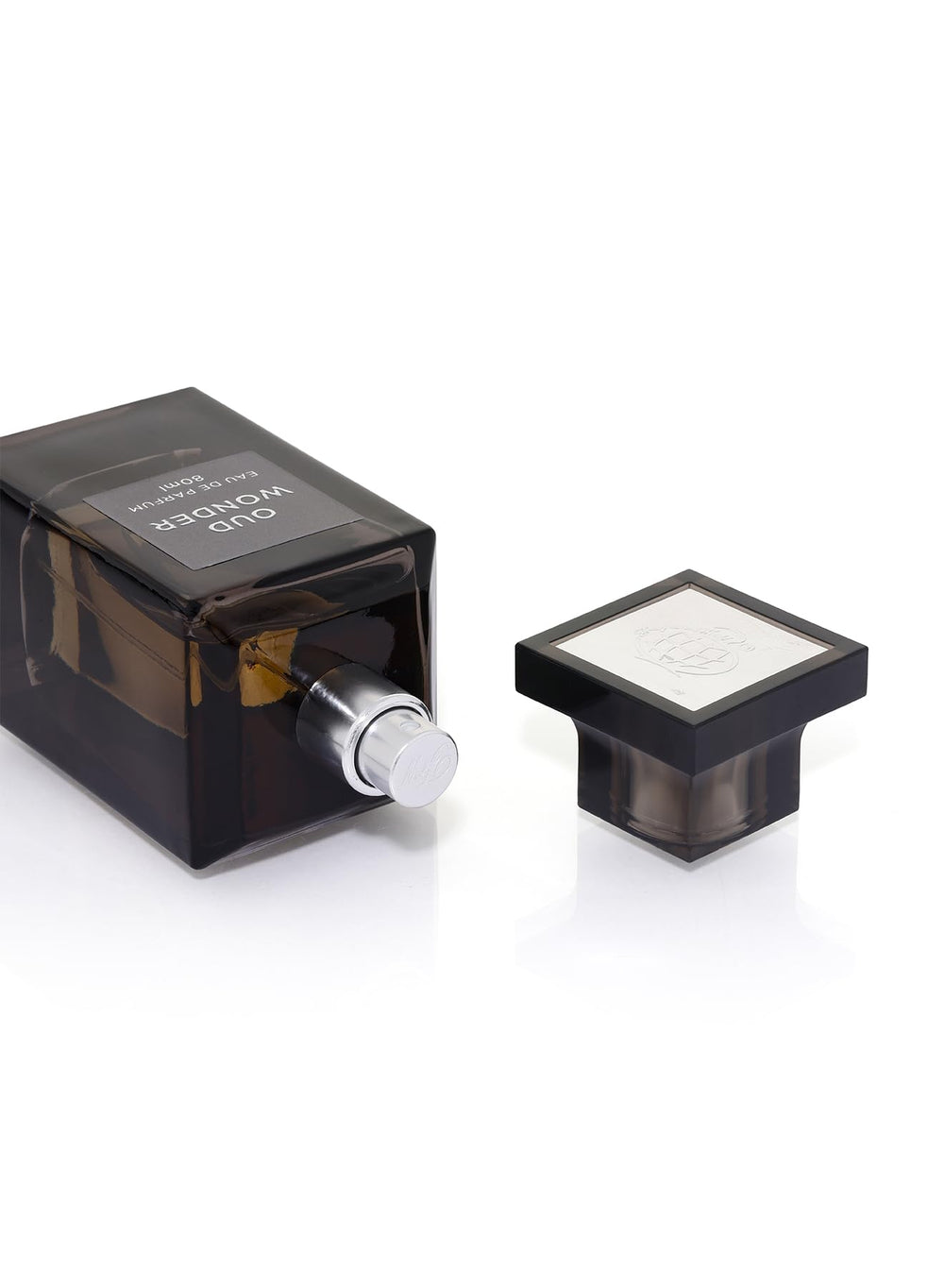 Fragrance World bottle detail closeup highlighting glass texture and luxury finish