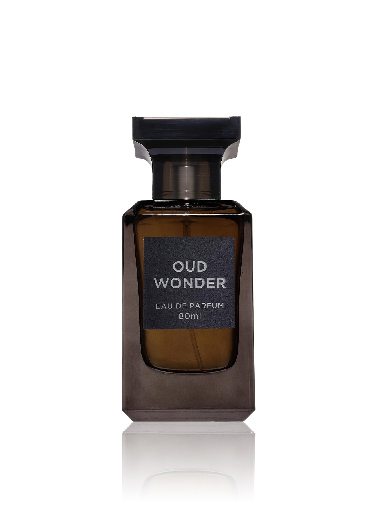Fragrance World front packaging showing elegant bottle and label benefits premium presentation