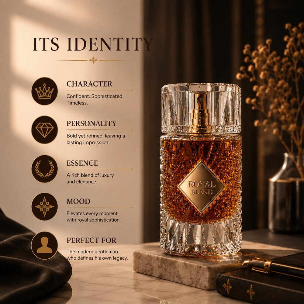 Fragrance World notes display with wood and vanilla visuals highlighting warm base