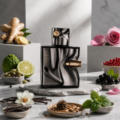 Fragrance World Spectre Ghost bottle detail highlighting glass finish and label benefit: premium look