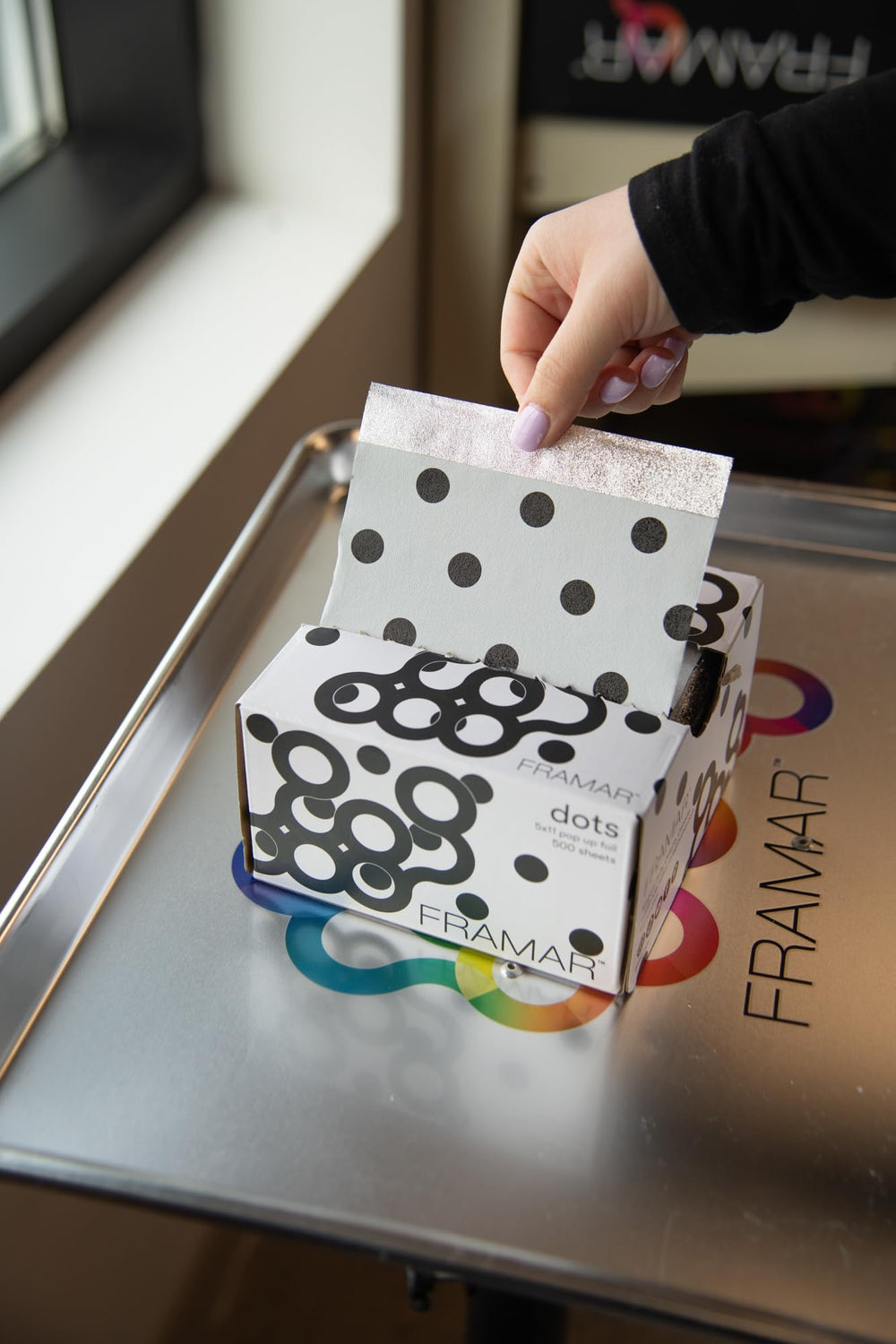 FRAMAR open box with stacked foils illustrating quantity and ready-to-use supply