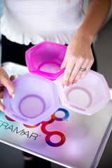 FRAMAR stacked bowls top-down showing compact storage and portability benefit