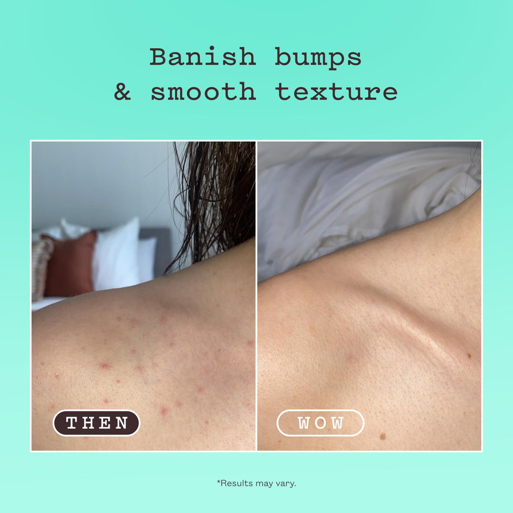 frank body ingredient label showing acids and soothing actives