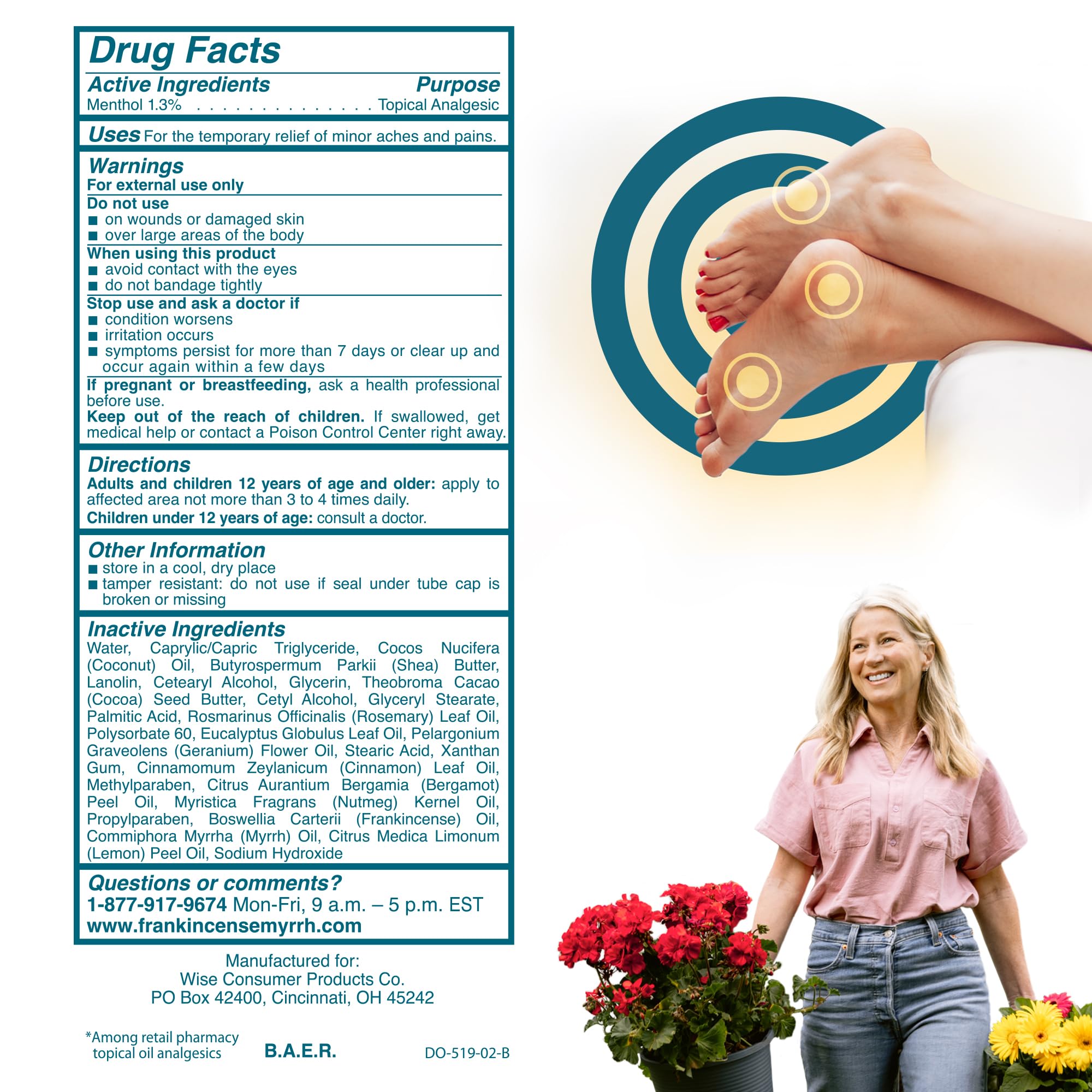 FRANKINCENSE & MYRRH applied to hands and toes showing versatility and skin repair benefits