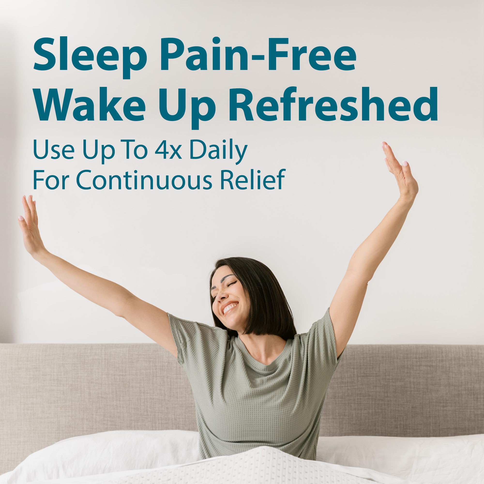 FRANKINCENSE & MYRRH lifestyle bedside jar depicting nighttime relief routine